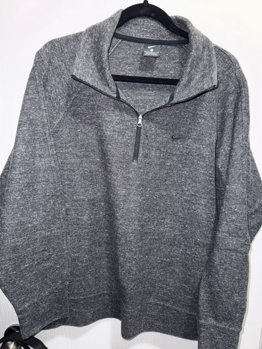 Nike Women's Gray Half-Zip Sweater